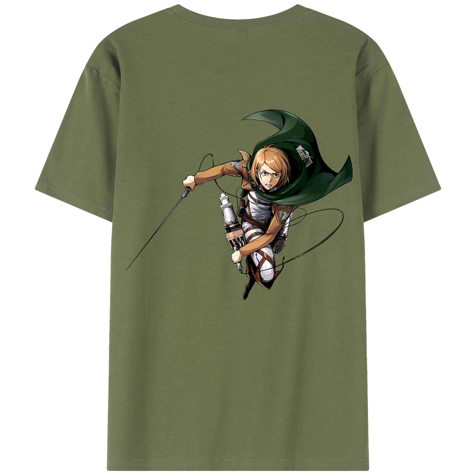 （画像用） 進撃の巨人 ペトラ·ラル Attack on Titan Petra Rall 綿100％半袖Tシャツ（背面プリント）